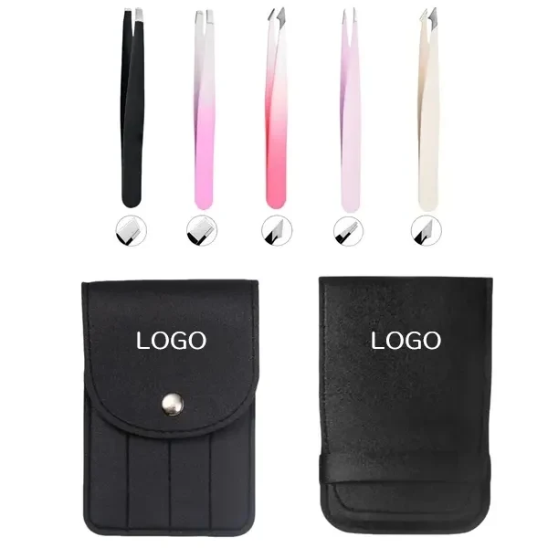 Stainless Steel Eyebrow and Beard Tweezers Set 1