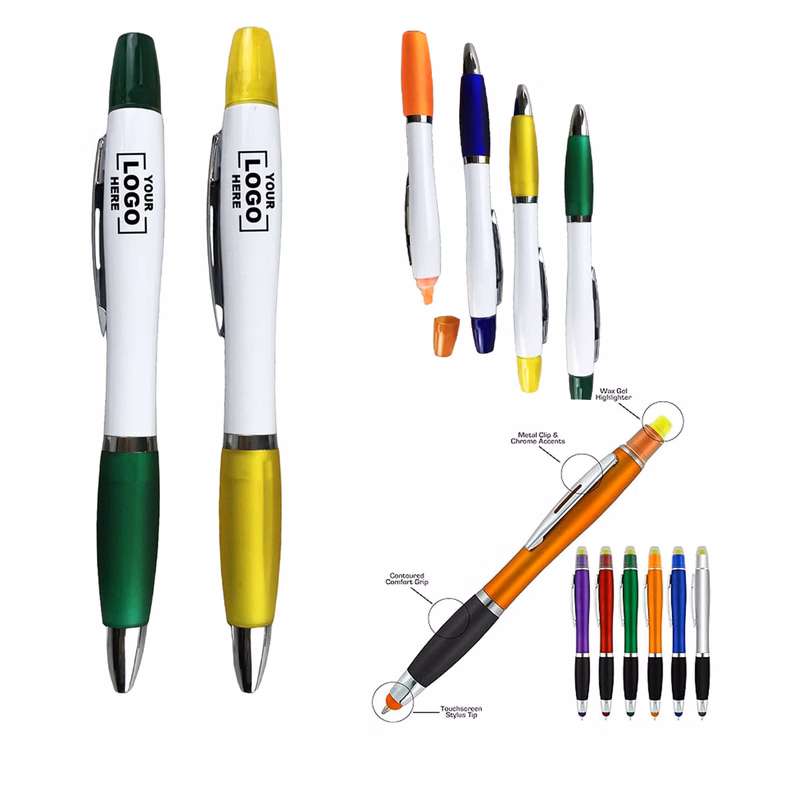 Double Highlighter Ballpoint Pen