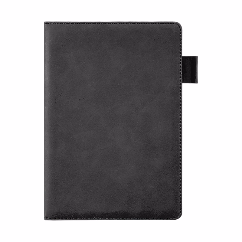 A5 Leather Cover Notebook With Pen 100 Sheets Soft Clear Design