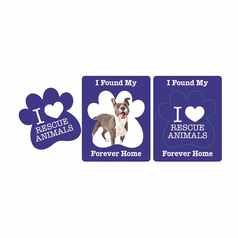 Magnet - Paw Shape Picture Frame (3x3.75) - 20 mil.