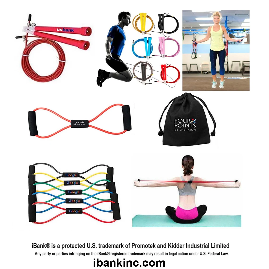 iBank ® Fitness Resistance Band + Jump Rope 1