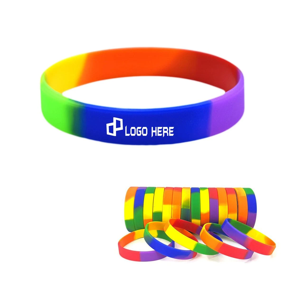Rainbow Silicone Wristbands 1