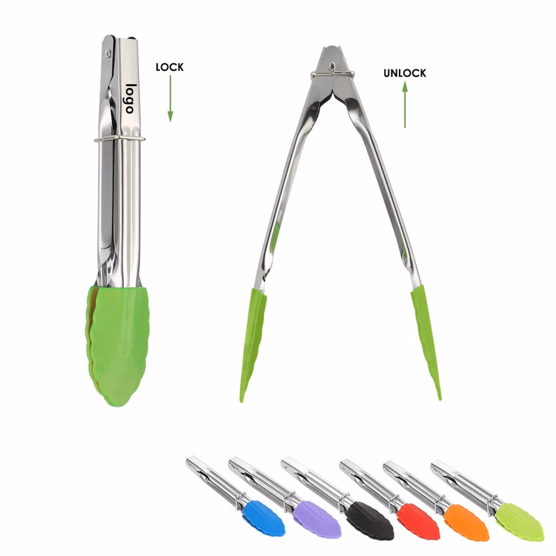 Silicone Kitchen Cooking Tongs for Salad Grilling Cooking