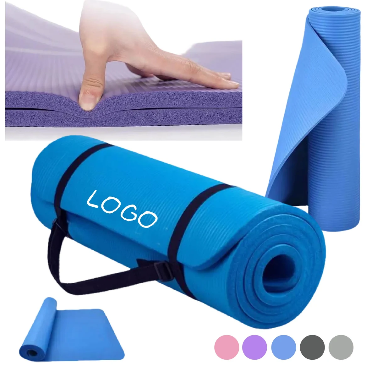 Yoga Mat W/ Carry Strap 1