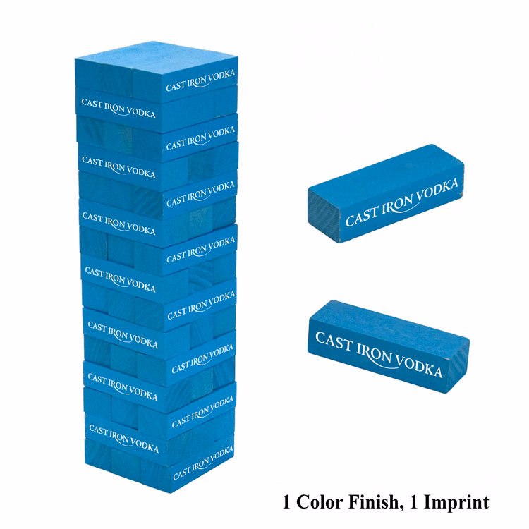 Tabletop Toppling Tower Blocks Game (1 Custom Imprint and 1 Custom Color Finish)