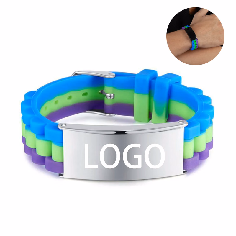 Stainless steel silicone bracelet