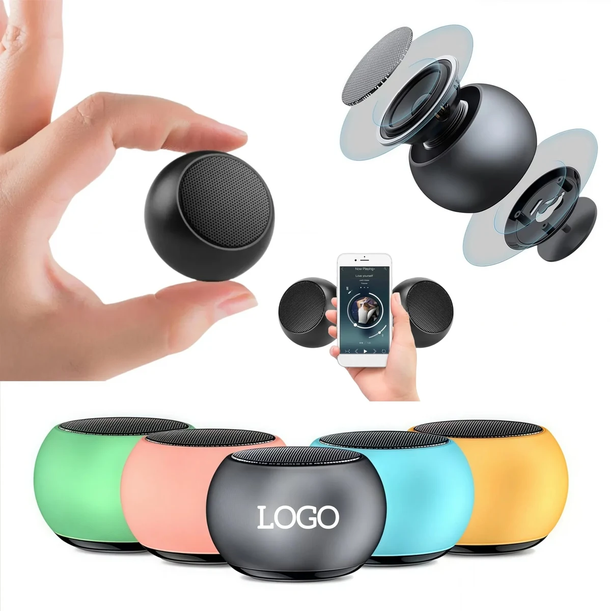 Portable Wireless Speaker with Stereo Bass Sound 1