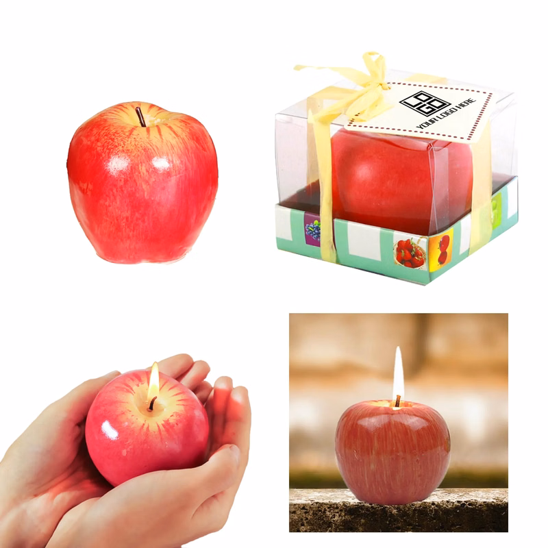 Apple Candle Christmas Party Favors