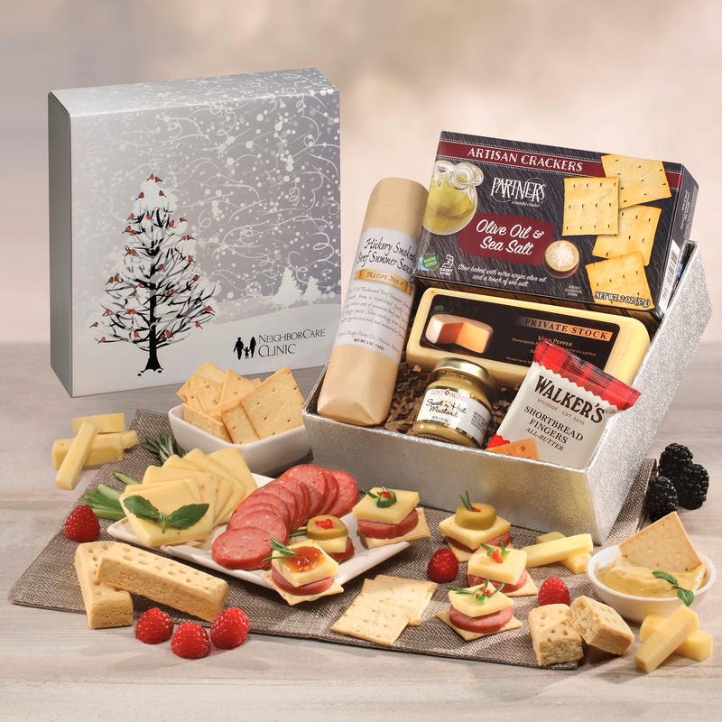 Shelf Stable Snack Lover's Gift Box with Cardinals in Tree Sleeve