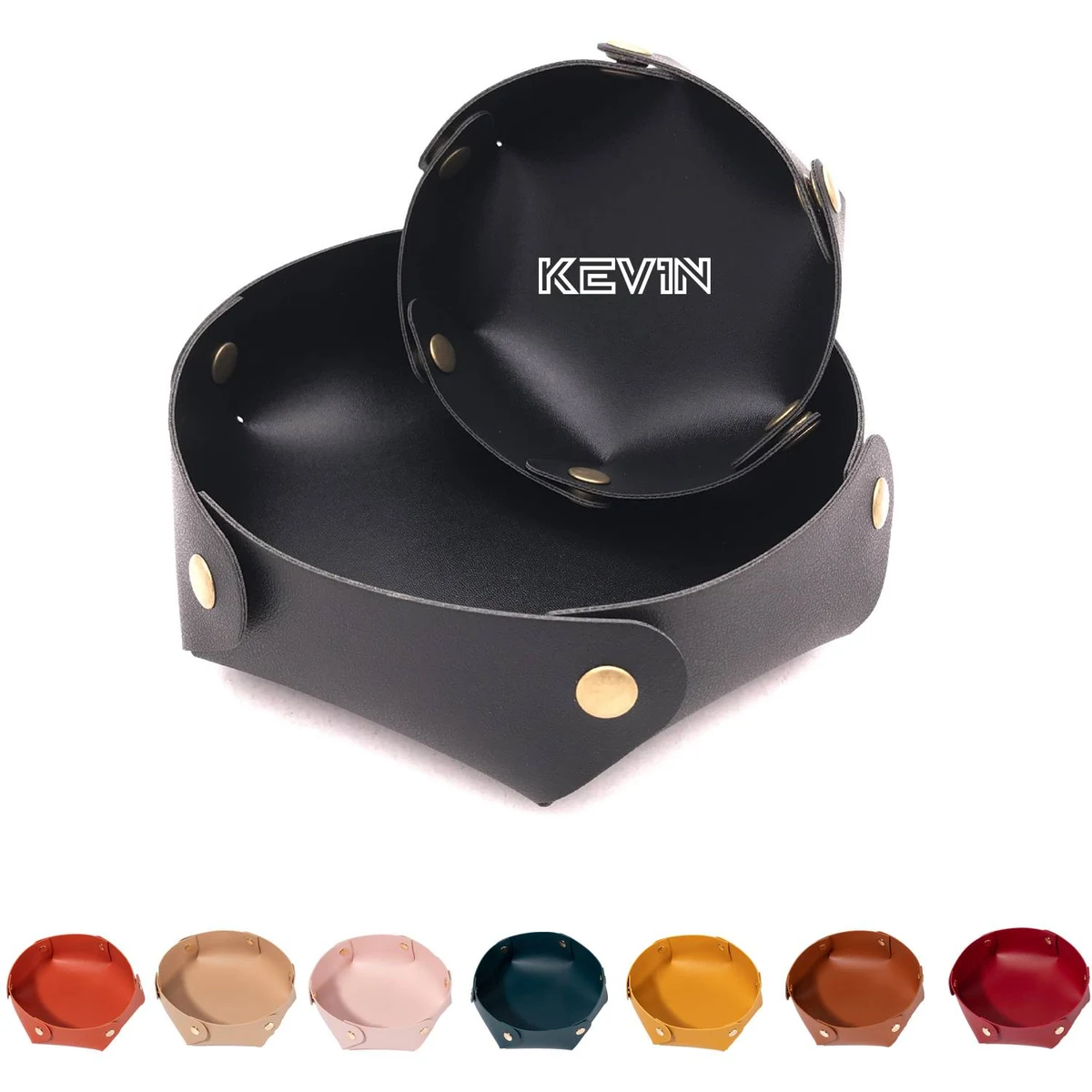 Leather Storage Box Folding Tray 1