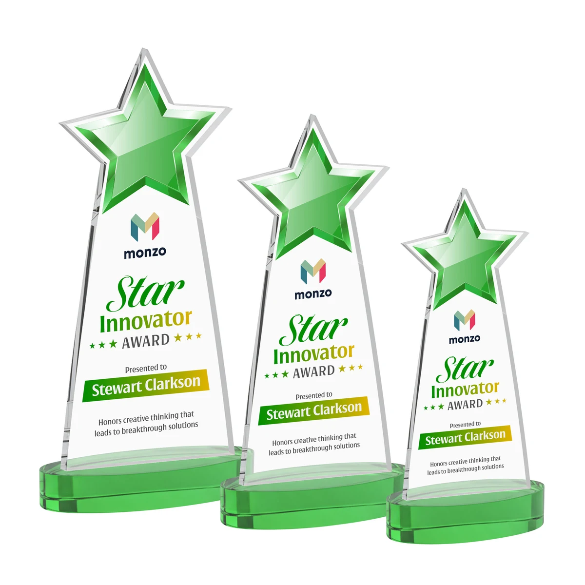 Starlite VividPrint™ Award on Alberton Base - Green 1