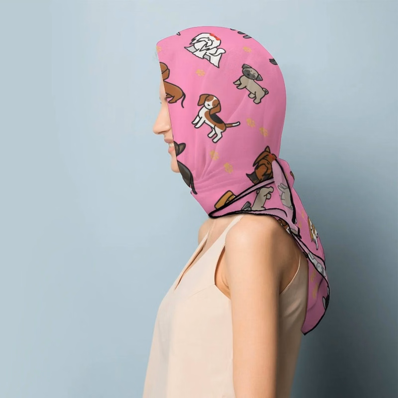 Polyester Fashion Scarf with Logo