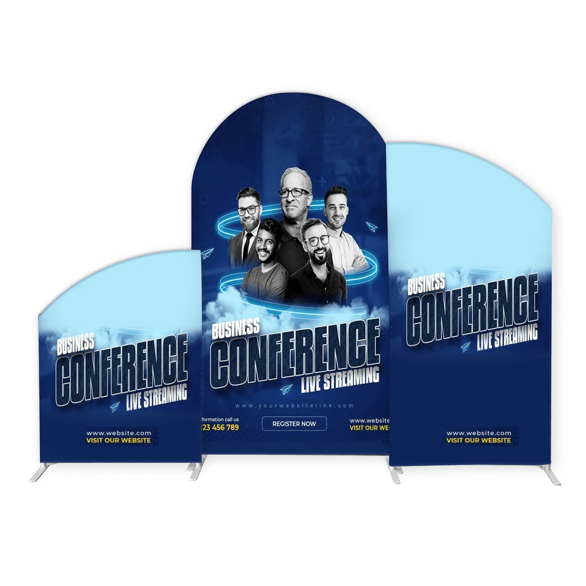 3-Piece Arched Display- Kit B - 2 Side Imprint - Full Kit 1