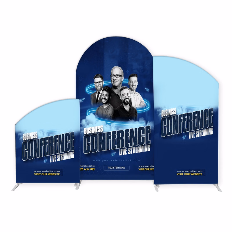 3-Piece Arched Display- Kit B - 2 Side Imprint - Full Kit