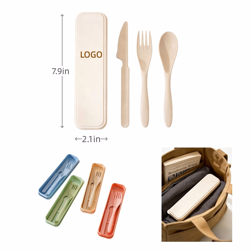 Customizable Wheat Straw Cutlery Sets