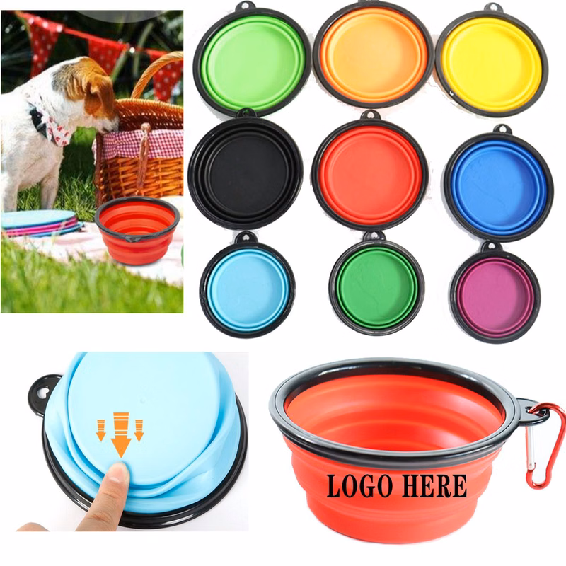 Lid & Hook Folding Pet Water Bowl