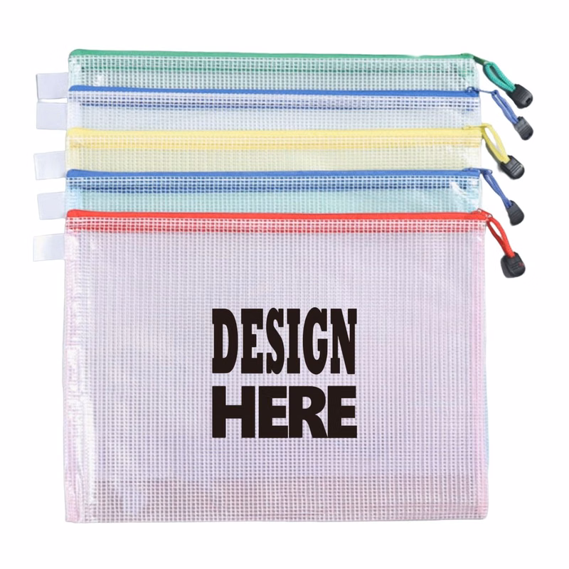 MOQ 50pcs A4 Waterproof Zipper Files Bag