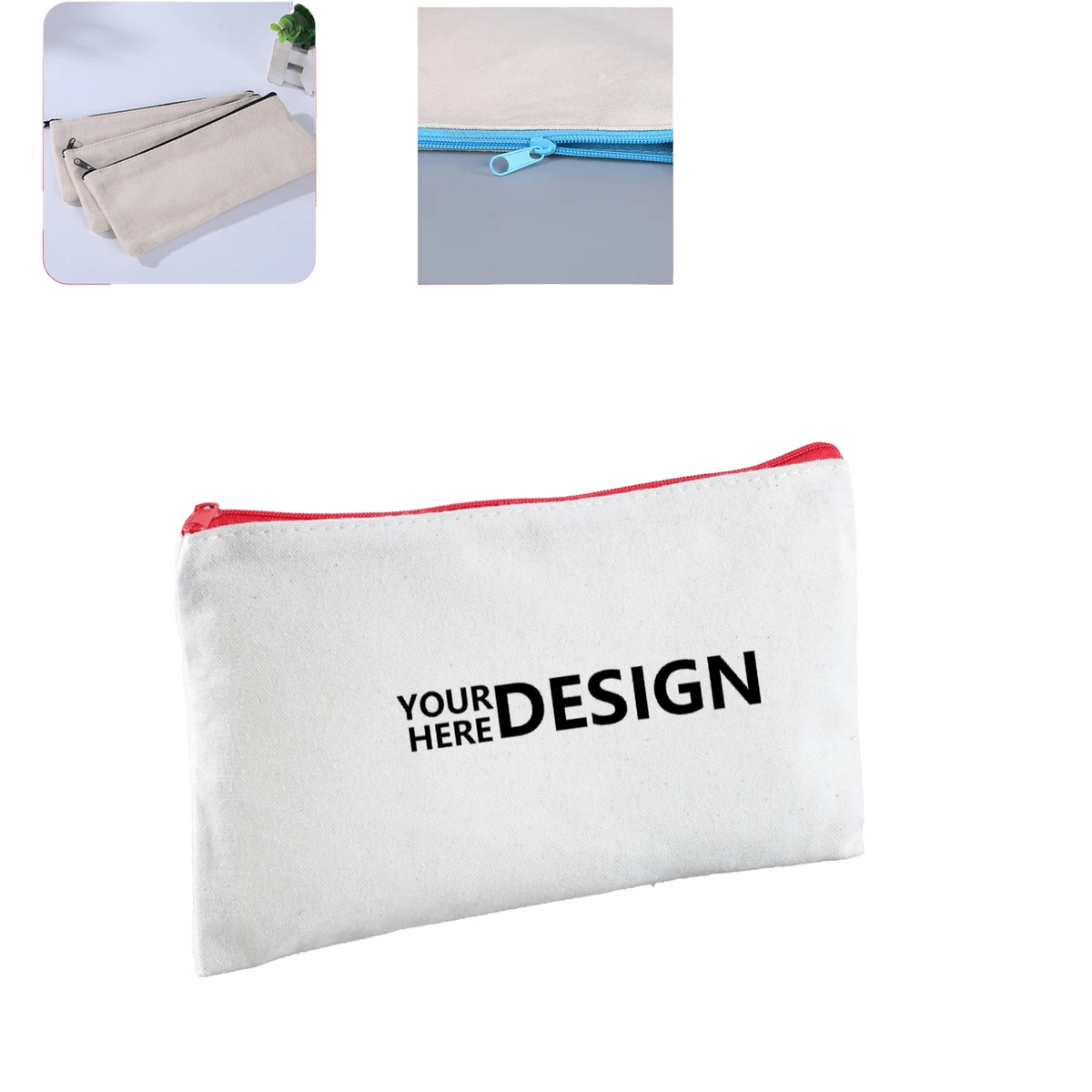 Canvas Zipper Tote Bag, custom tote bag with logo imprint 1