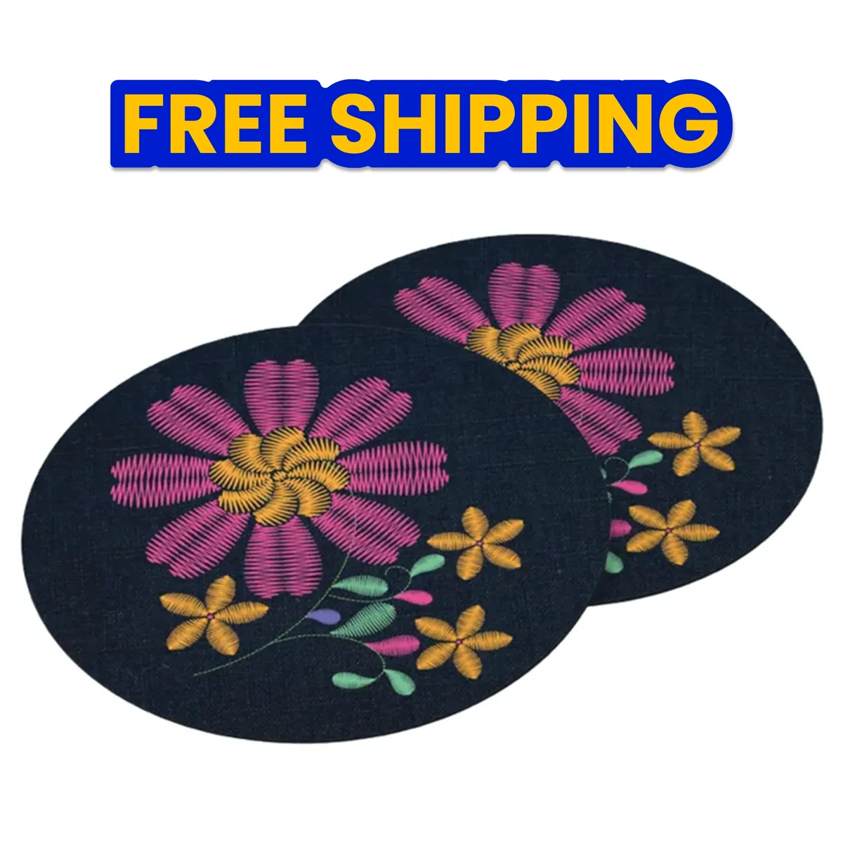 Cotton & Linen Embroidered Coasters 1