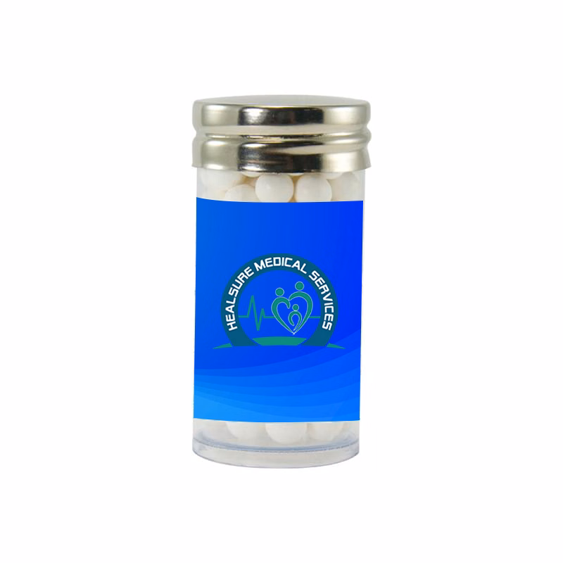 Gourmet Plastic Tube (Small) with Signature Peppermints