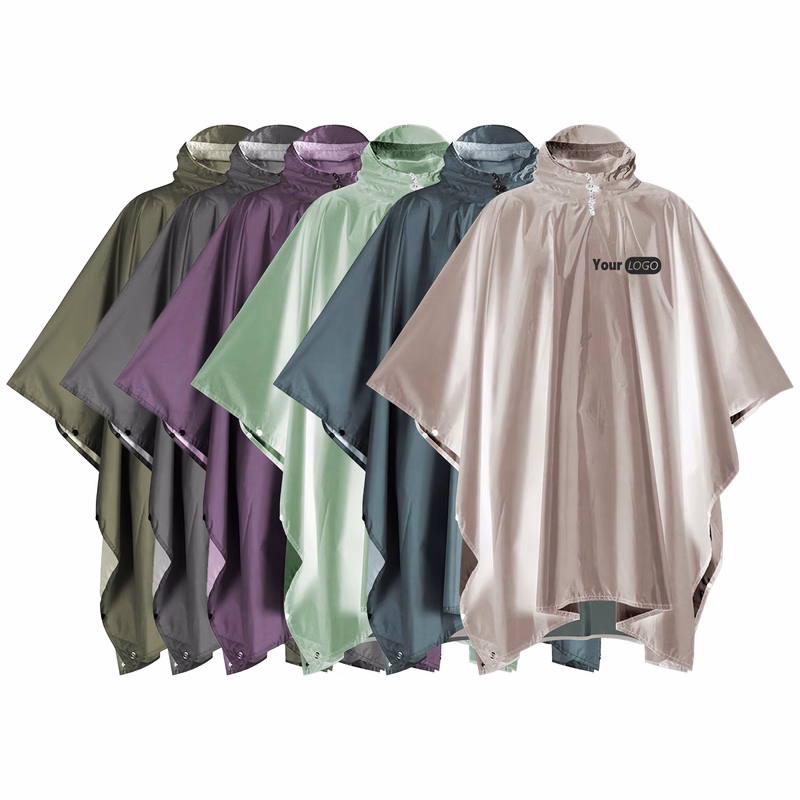 Polyethylene Adjustable Hood Rain Poncho