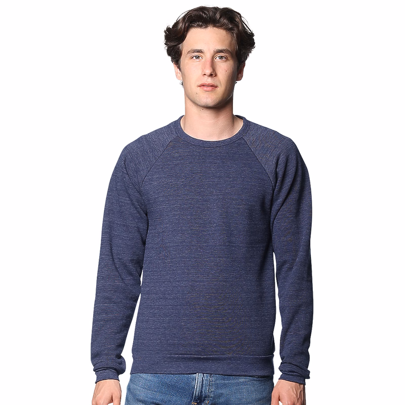 Unisex Triblend Fleece Raglan Crew Sweatshirt