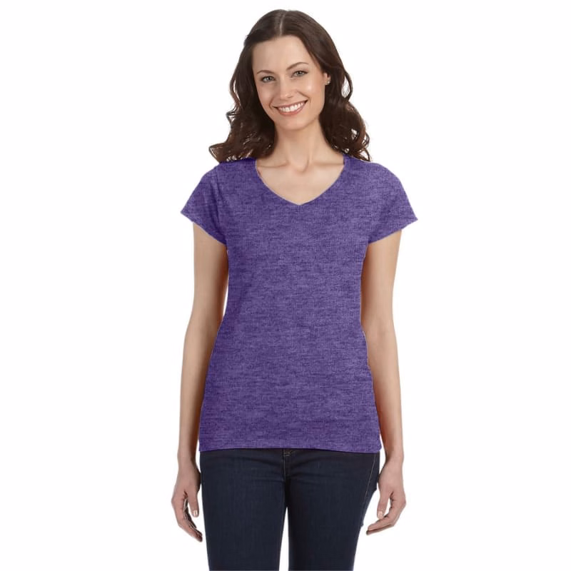 Gildan SoftStyle® Ladies 4.5 Oz. Junior Fit V-Neck T-Shirt