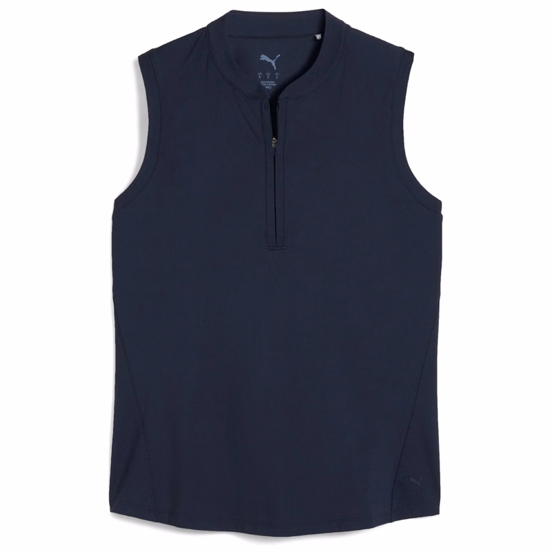 PUMA® Women's Aerlon Mock Sleeveless 1/4-Zip Golf Polo Shirt
