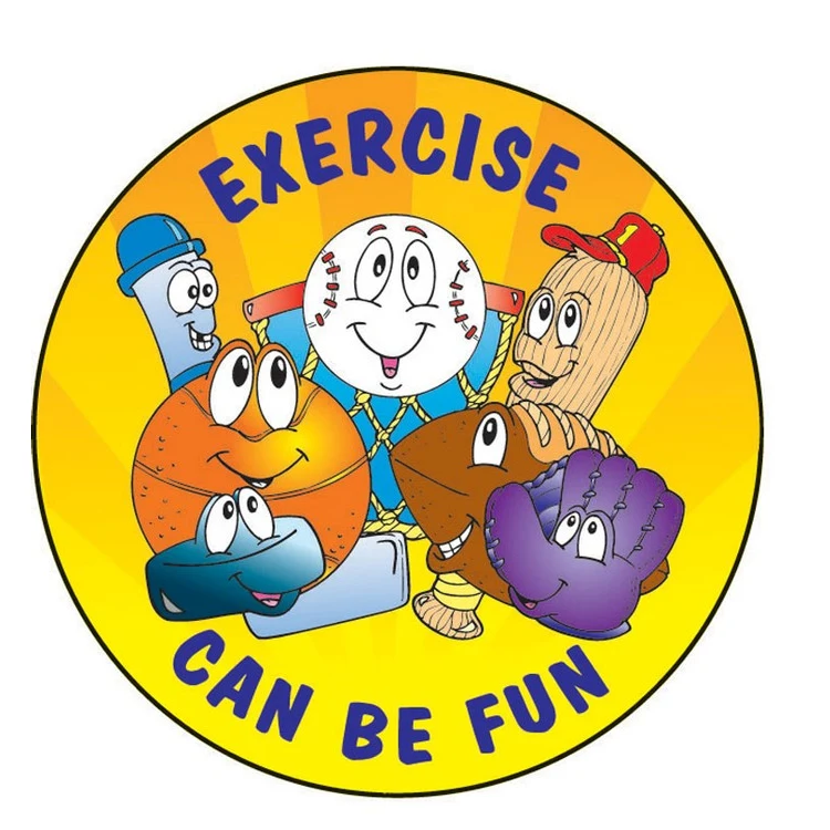 STICKERS - Exercise Can Be Fun Sticker Roll 1