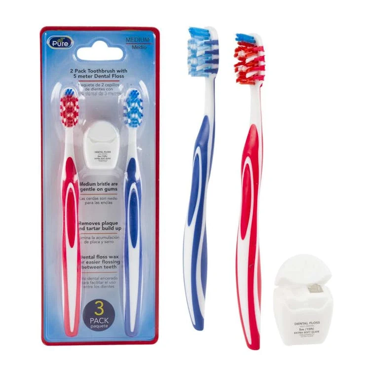 Toothbrush and Dental Floss Kits - 3 Pieces 1