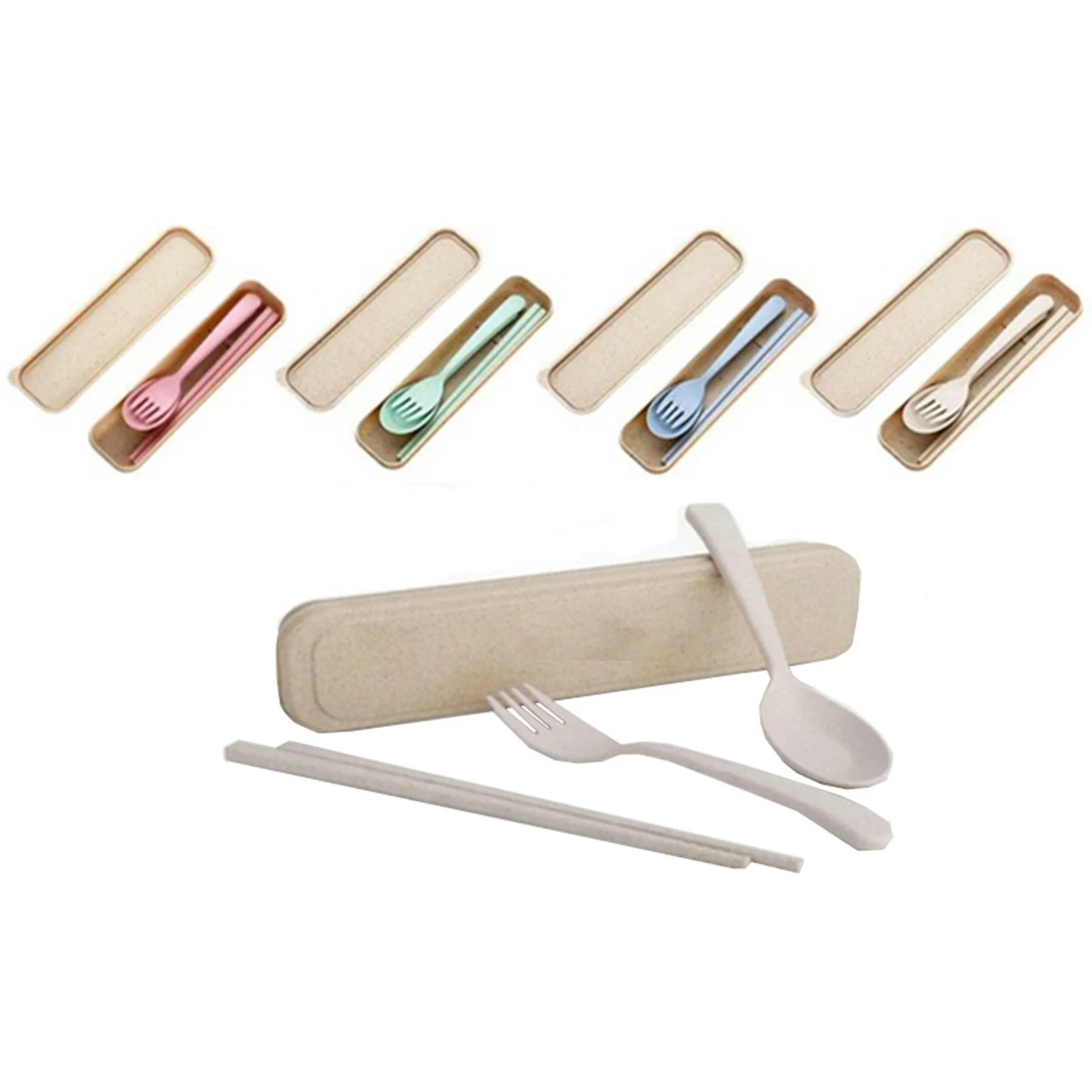 3pcs Wheat Straw Tableware 1