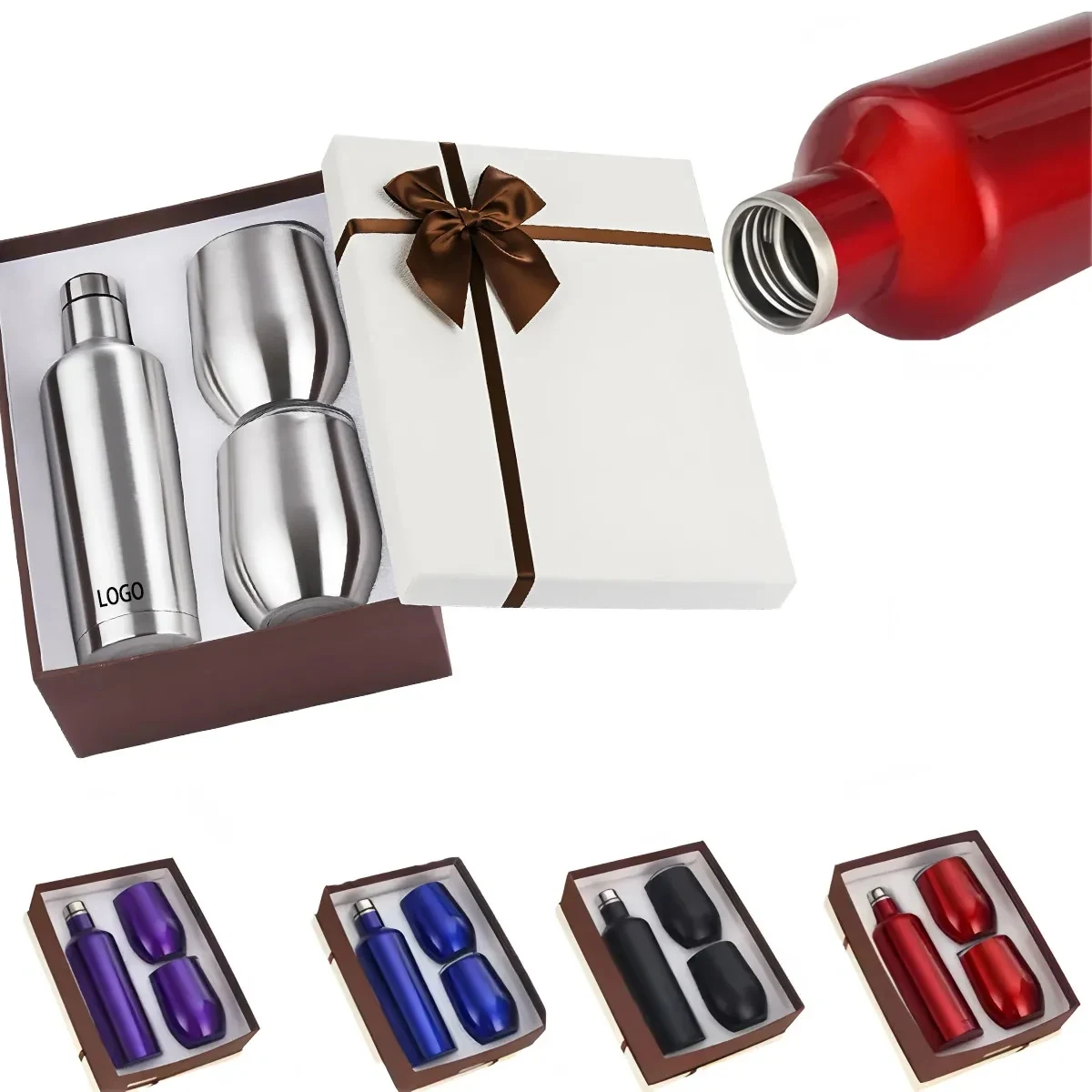 Stainless Steel Insulated Wine Bottle and Tumbler Set 1