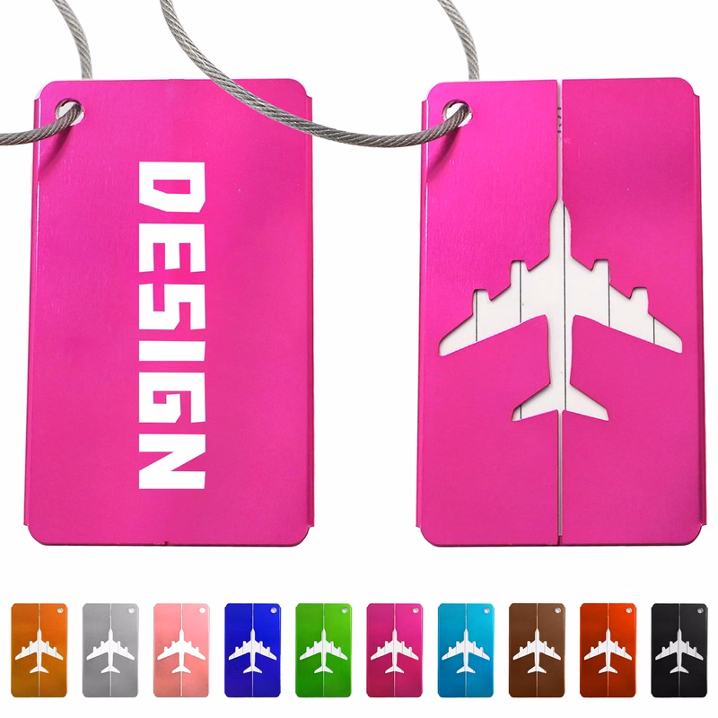 MOQ 20 Aluminum Luggage Suitcase Tag