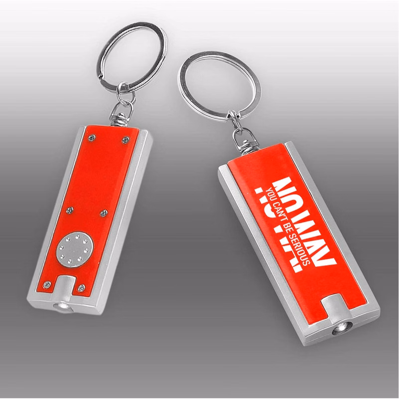 LED Flashlight With Swivel Key Chain