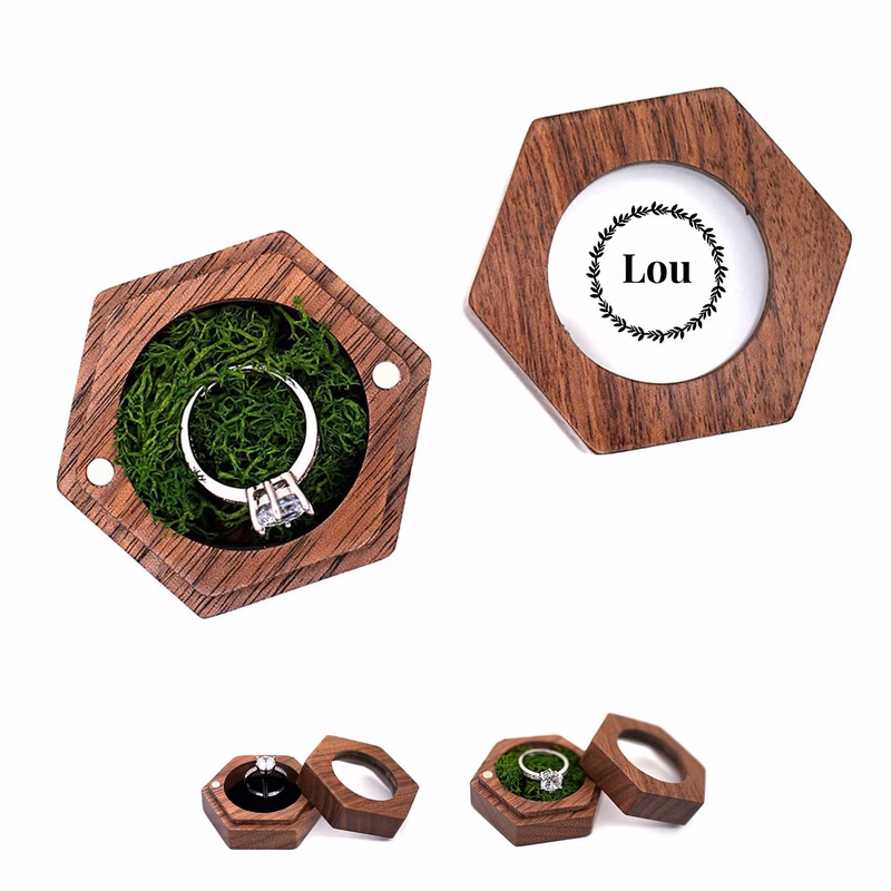 Wood Ring Box (hexagonal)