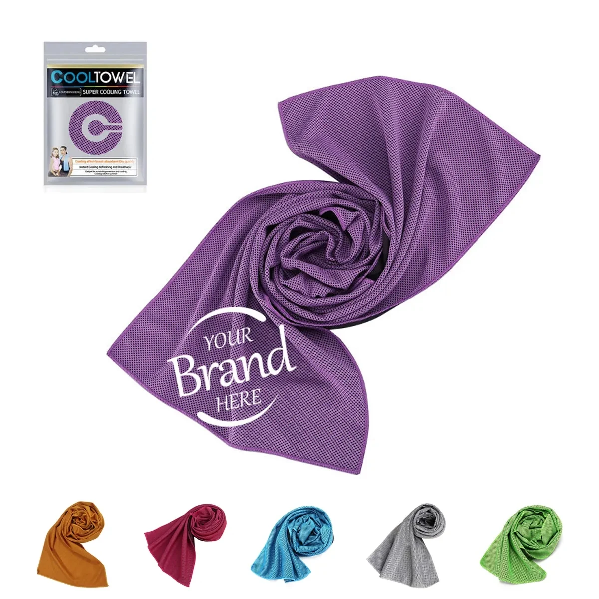 Portable Sports Cooling Towel With Zip Bag 1