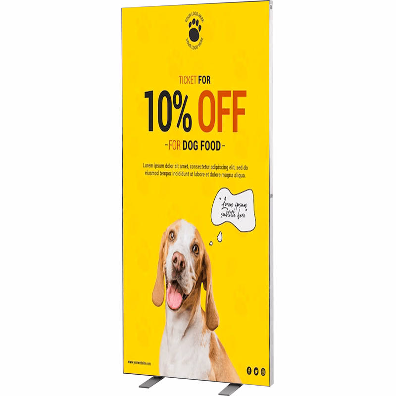 3.3'w x 6.6'h - LED Light Box Display - Full Kit