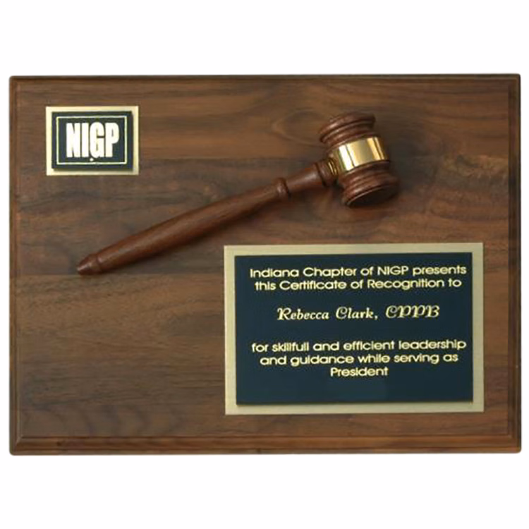 Clarion Gavel Award Plaque