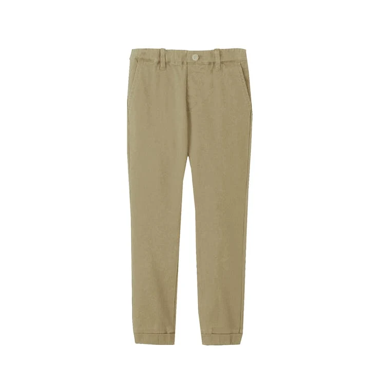 Boys' Stretch Twill Joggers - Khaki Small-XL 1