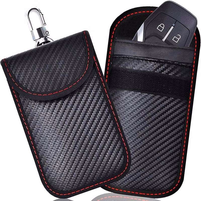 Leather RFID Blocking Car Key Pouch