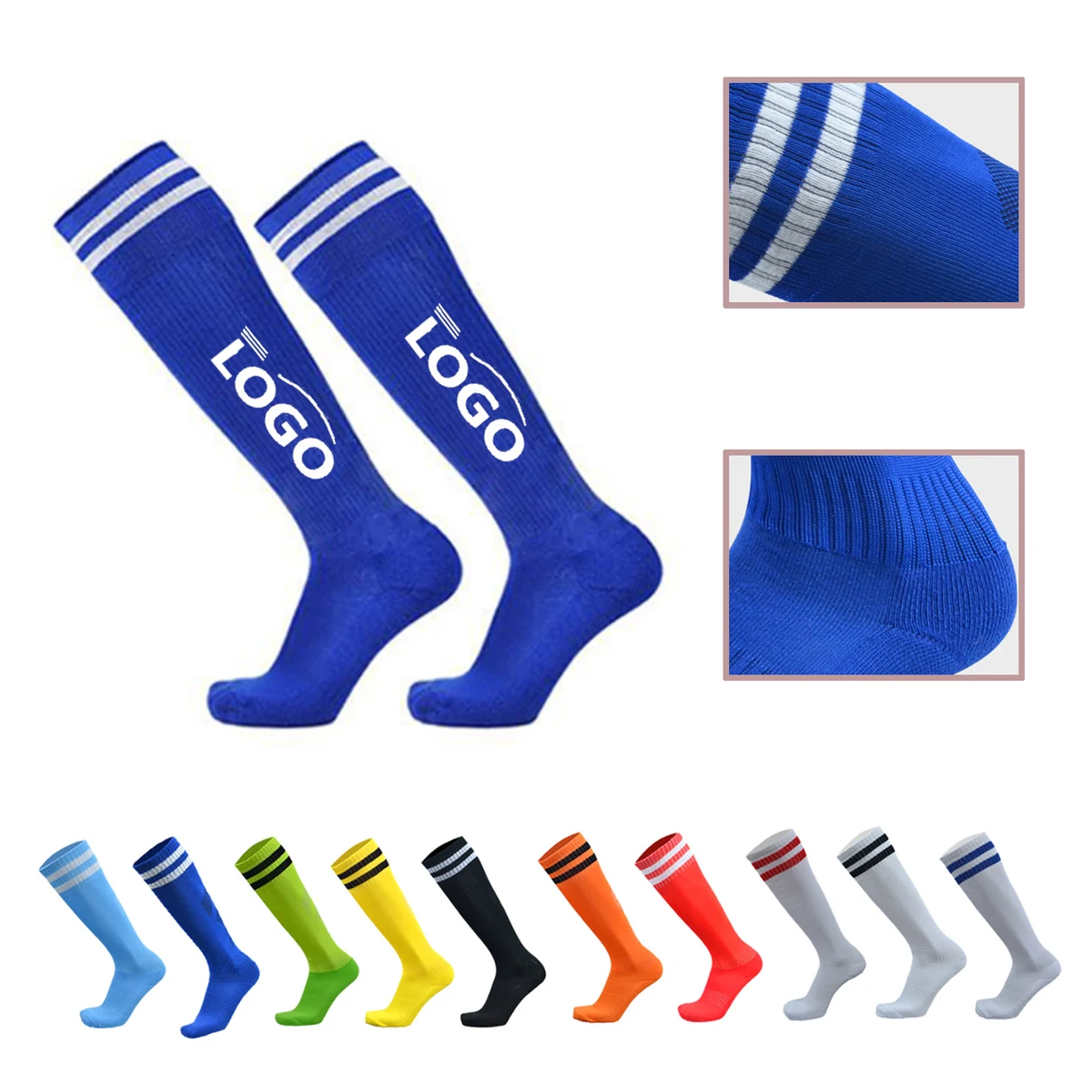 MOQ50 Quick Dry Over Knee Anti Slip Soccer Socks 1