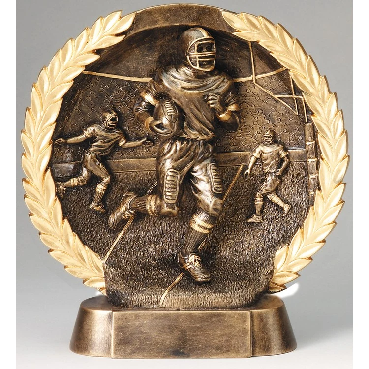 Football High Relief Circular Plate Award 1