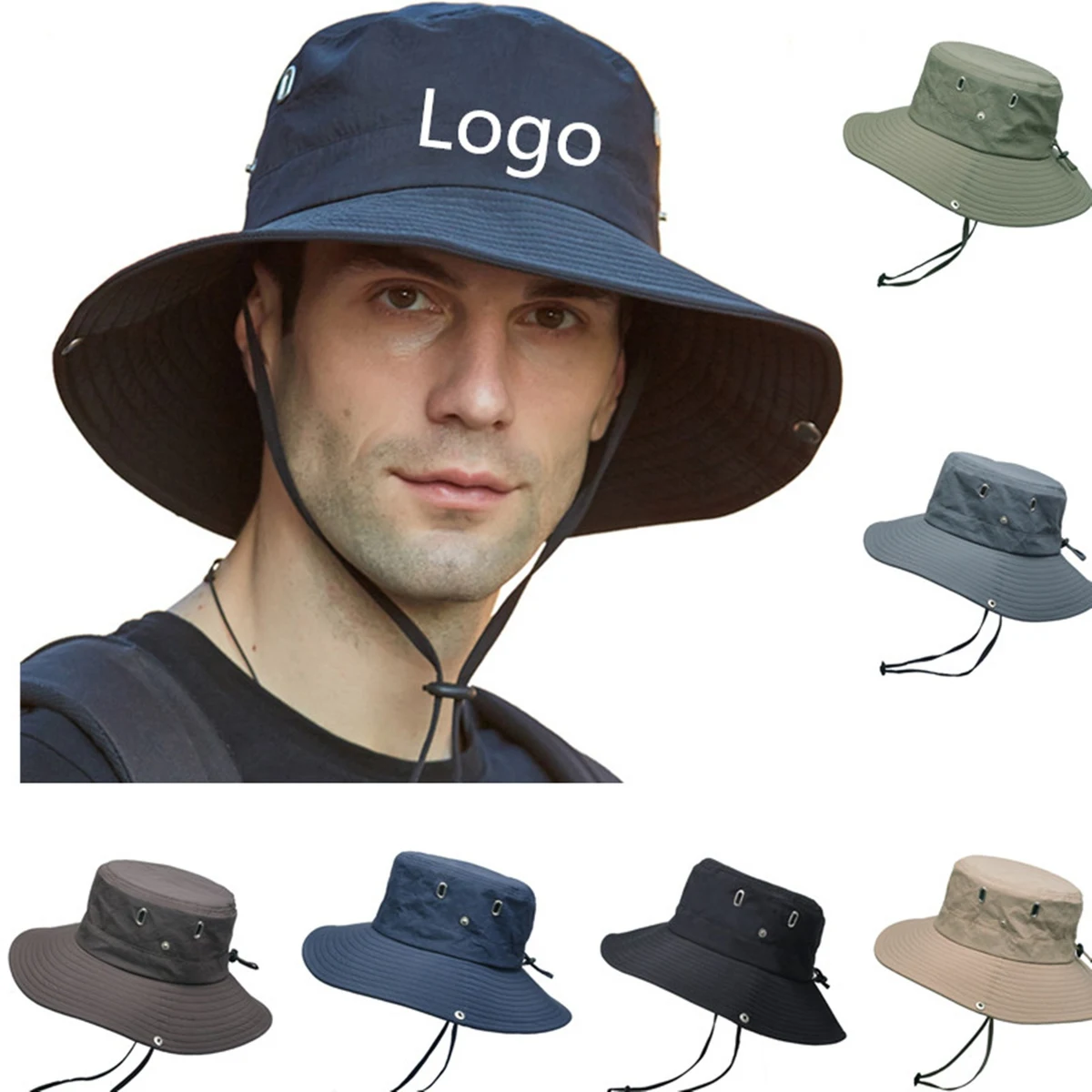 Fishing Wide Brim Sun Bucket Hat 1