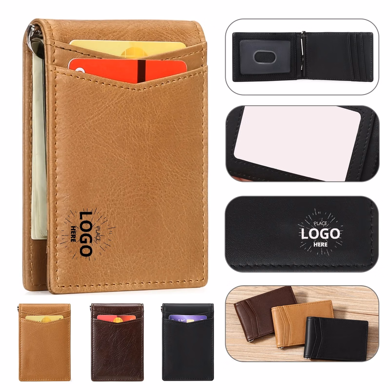Minimalist Slim Leather Wallet for Men