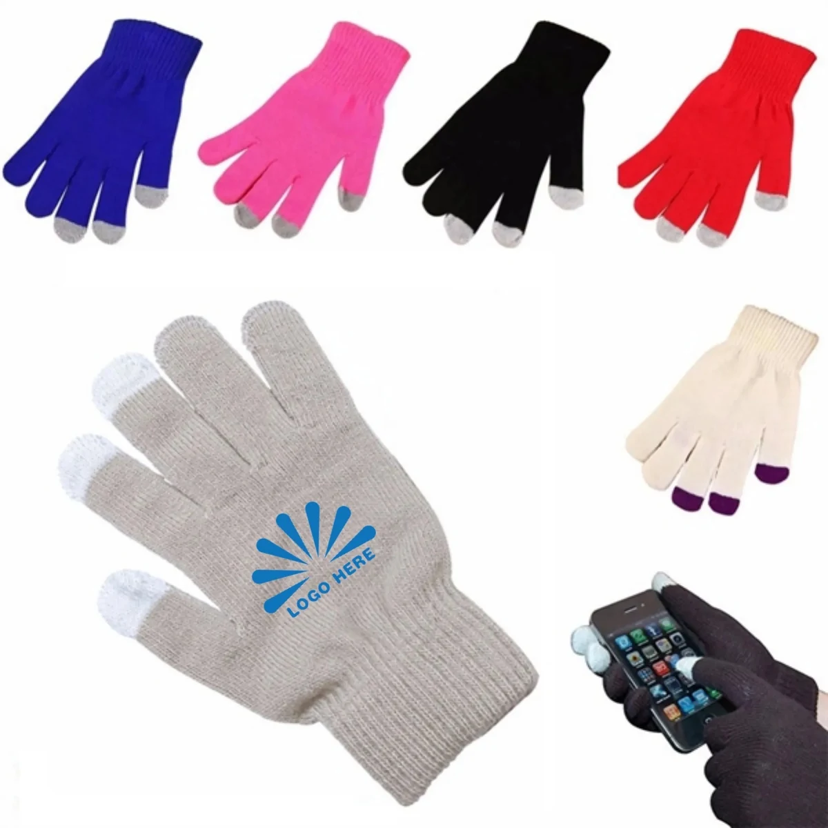 knitted Phone Touch Screen Gloves 1