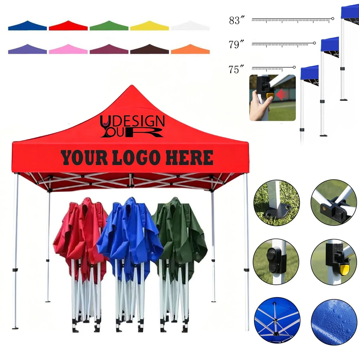 Heavy-Duty Telescopic Canopy Tent with Reinforced Frame 1