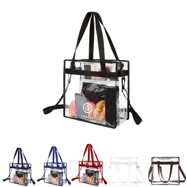PVC Crossbody Transparent Shoulder Bag with Zip Closure 1