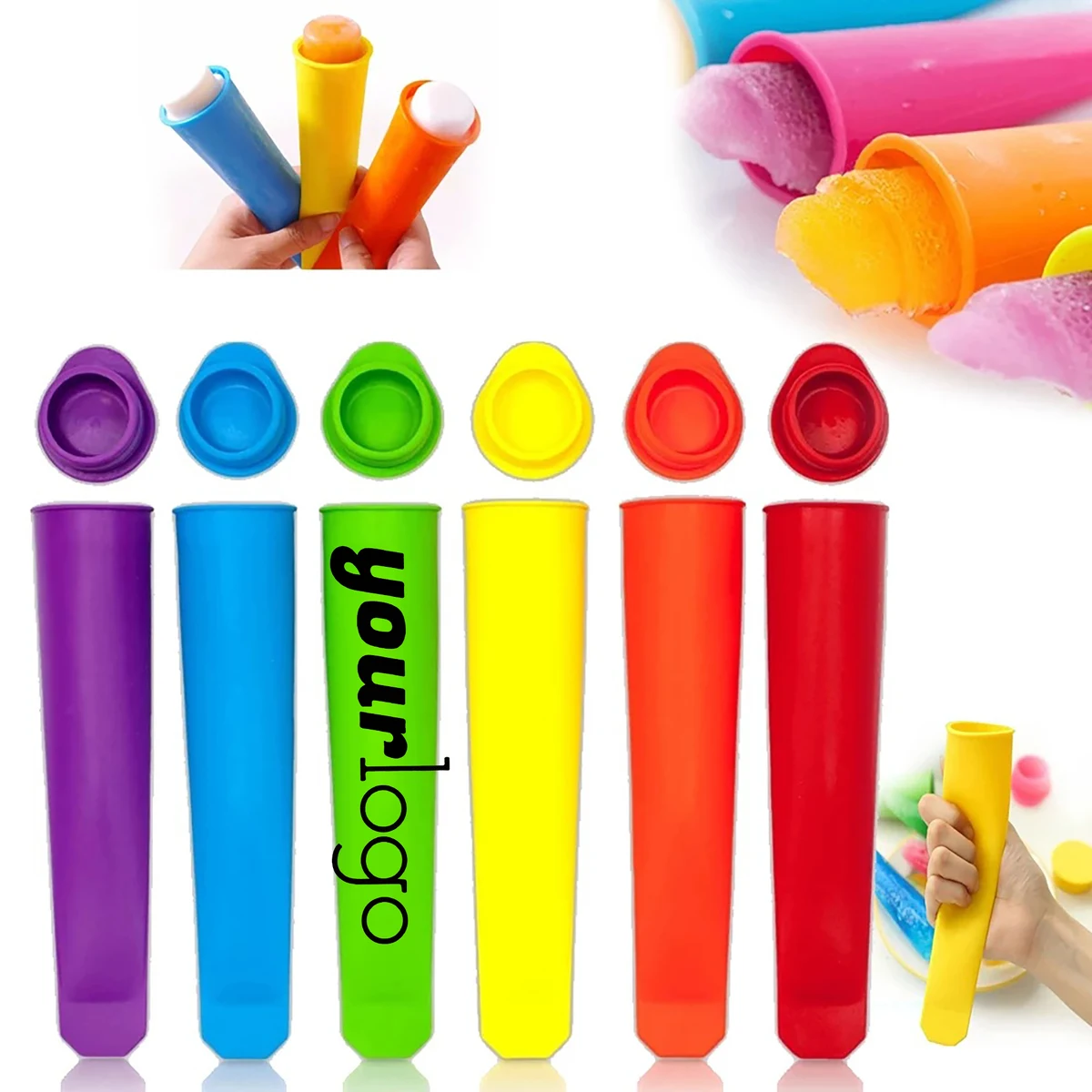 Reusable Multi - Color Silicone Ice Pop Molds 1