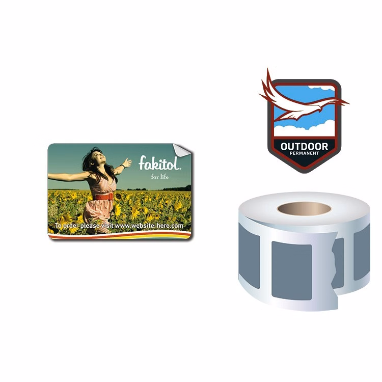 Roll Stickers / Decal - Outdoor Permanent - 2.5x3 Rectangle Shape