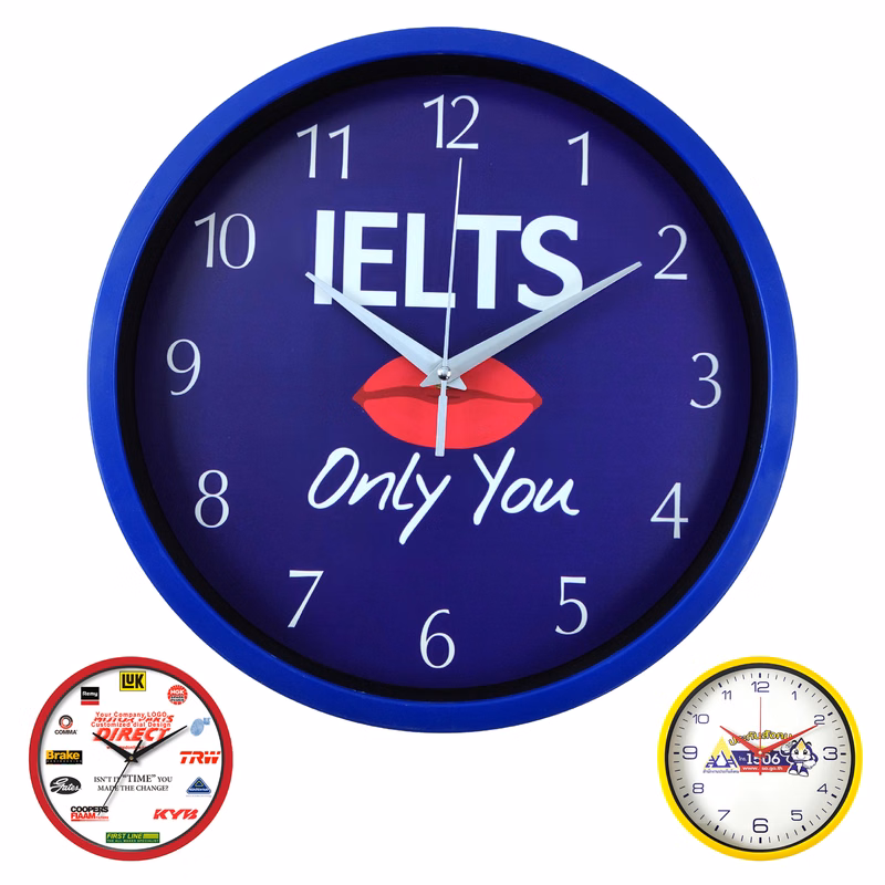 Plastic Wall Clock With Customizable Logo